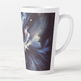 謎を捉えた抽象芸術銀河系デザイン カフェラテマグ