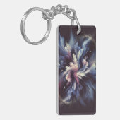 謎を捉えた抽象芸術銀河系デザイン キーホルダー (正面左)
