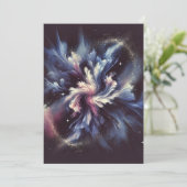 謎を捉えた抽象芸術銀河系デザイン サンキューカード (スタンド正面)