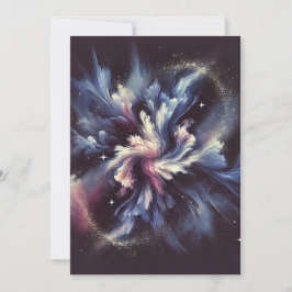 謎を捉えた抽象芸術銀河系デザイン サンキューカード