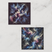 謎を捉えた抽象芸術銀河系デザイン スクエア名刺 (正面/裏面)