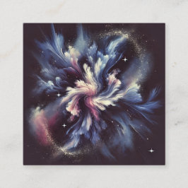 謎を捉えた抽象芸術銀河系デザイン スクエア名刺