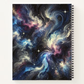 謎を捉えた抽象芸術銀河系デザイン ノートブック (裏面)