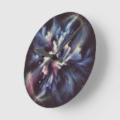 謎を捉えた抽象芸術銀河系デザイン ラウンド壁時計 (傾斜)