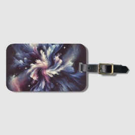 謎を捉えた抽象芸術銀河系デザイン ラゲッジタグ