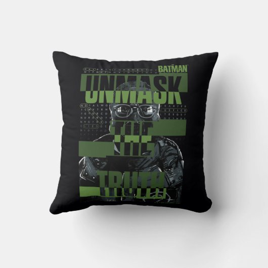 謎を解く人 – 真実を暴露する クッション (裏面)