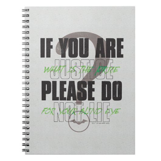 謎を解もし決する人は正義だ ノートブック (正面)