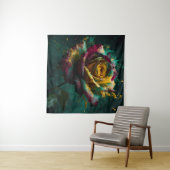 謎イエローグリーンバカラバラ タペストリー (インサイチュ(横))