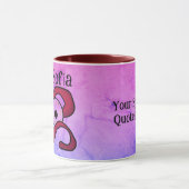 謎パーソナライズされた的な絡み合った目 マグカップ (中央)