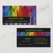 謎解き問題Iのユニークな抽象的な虹の女性の女神 名刺 (正面/裏面)