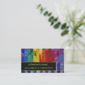謎解き問題Iのユニークな抽象的な虹の女性の女神 名刺 (スタンド正面)