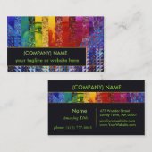 謎解き問題Iのユニークな抽象的な虹の女性の女神 名刺 (正面/裏面)