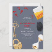 謎 |アドベンチャーパーティー |エスケープルーム誕生日 招待状 (正面)