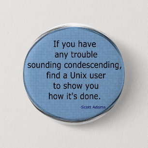謙るUnix -スコットアダムス 缶バッジ
