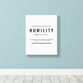 謙虚さの定義 |感動的引用文ウォールアート キャンバスプリント (インサイチュ (ウッドフロア))