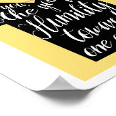 謙虚さを身に着けなさい、聖なる書物、 経典 ポスター (角)