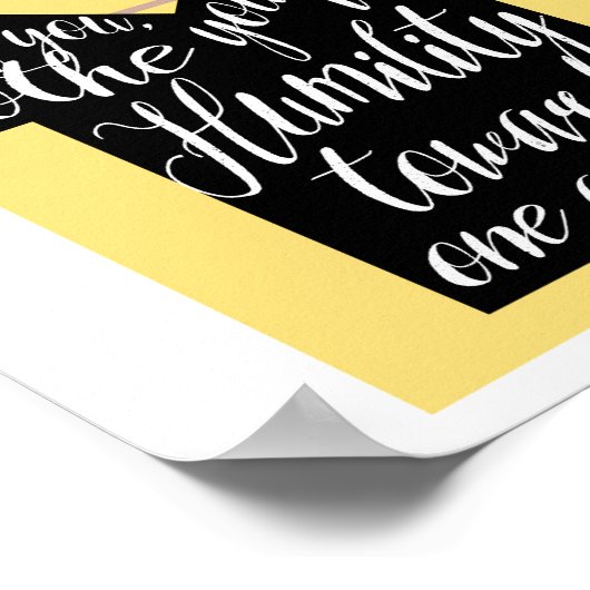 謙虚さを身に着けなさい、聖なる書物、 経典 ポスター (角)