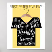 謙虚さを身に着けなさい、聖なる書物、 経典 ポスター (正面)