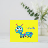 謙虚さカワイトキャタピラー ポストカード (スタンド正面)