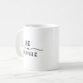 謙虚である コーヒーマグカップ (正面左)