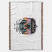 謙虚であれ、深く愛し、尻尾を頻繁に振れ スローブランケット (正面縦)