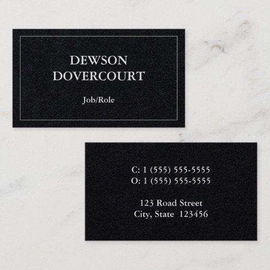 謙虚でシンプルミニマルな名刺 名刺 (正面/裏面)