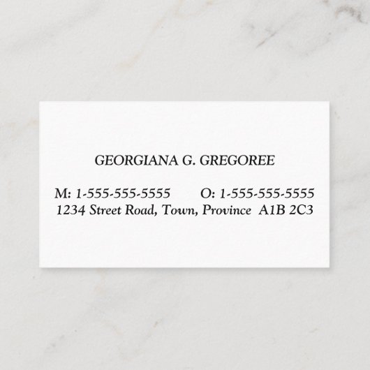 謙虚でダッパー法プロフェッショナル名刺 名刺 (裏面)