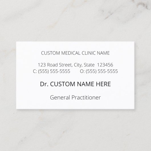 謙虚でミニマルなスタイル名刺 名刺 (正面)