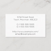 謙虚でミニマルなプロフェッショナル名刺 名刺 (裏面)