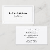 謙虚でミニマルな名刺 名刺 (正面/裏面)