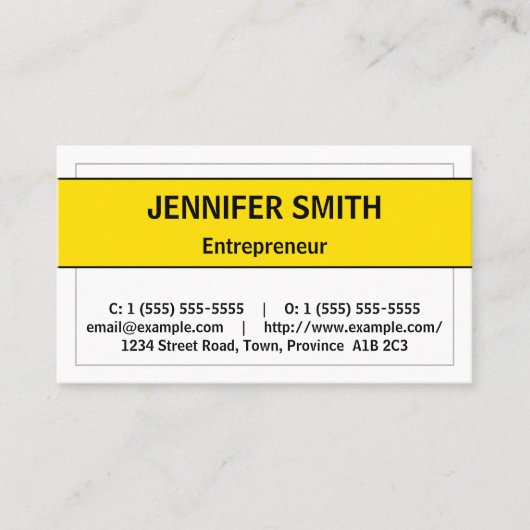 謙虚でミニマルな名刺 名刺 (正面)