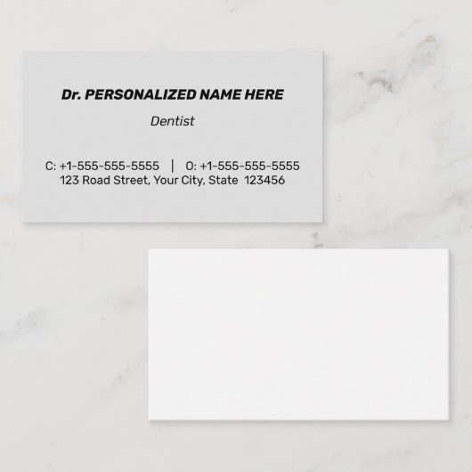 謙虚で保守的なビジネス企業のカード 名刺 (正面/裏面)