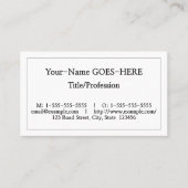 謙虚で基本的な名刺 名刺 (正面)