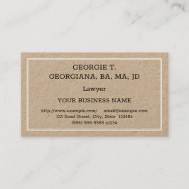 謙虚で基本的な弁護士名刺 名刺