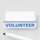 謙虚で基本的な「VOLUNTEER」名札 名札 (インサイチュ)