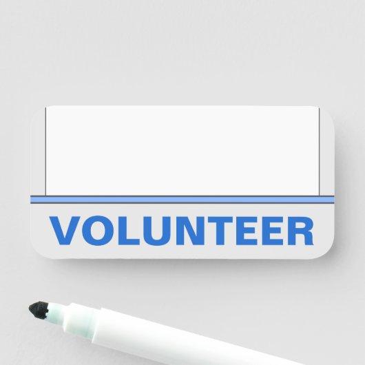 謙虚で基本的な「VOLUNTEER」名札 名札 (インサイチュ)