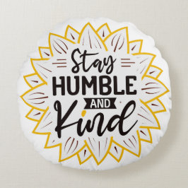 謙虚で親切なヒマワリを続ける ラウンドクッション