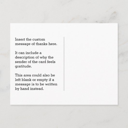謙虚なスモールビジネス「ありがとう」ポストカード ポストカード (裏面)