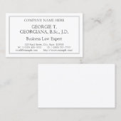 謙虚なプロフェッショナル弁護士名刺 名刺 (正面/裏面)