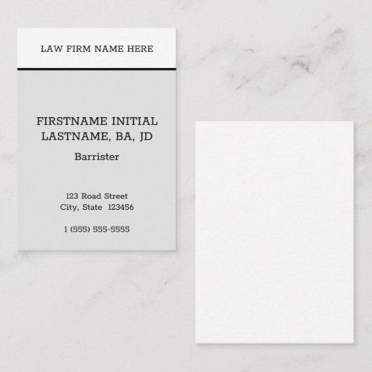 謙虚なミニマル名刺 名刺 (正面/裏面)