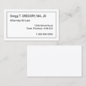 謙虚なミニマル名刺 名刺 (正面/裏面)