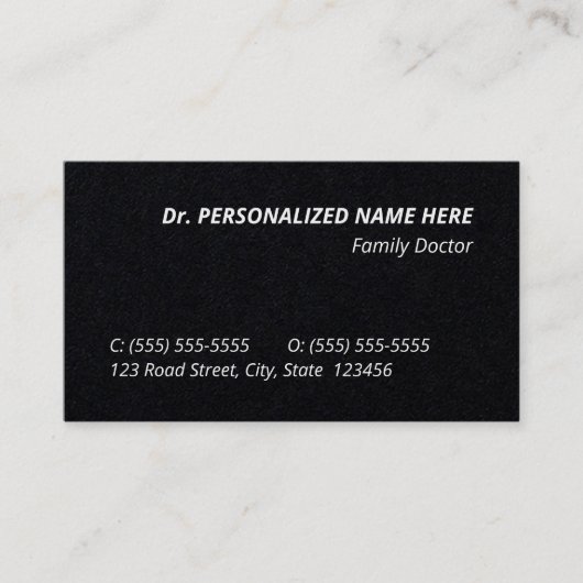 謙虚な健康気にプロフェッショナル名刺 名刺 (正面)