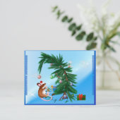謙虚な小さなクリスマスマウス シーズンポストカード (スタンド正面)