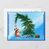 謙虚な小さなクリスマスマウス シーズンポストカード (正面/裏面)