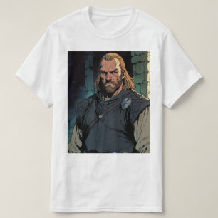 謙虚な強み:サンドール・クレガネ農夫の黒人 Tシャツ
