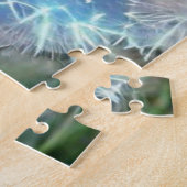 謙虚な蒲公英の時計の写真ジグソーパズル ジグソーパズル (側面)