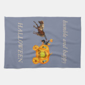 謙虚な馬かぼちゃキャリッジハロウィーンタオル キッチンタオル (横)