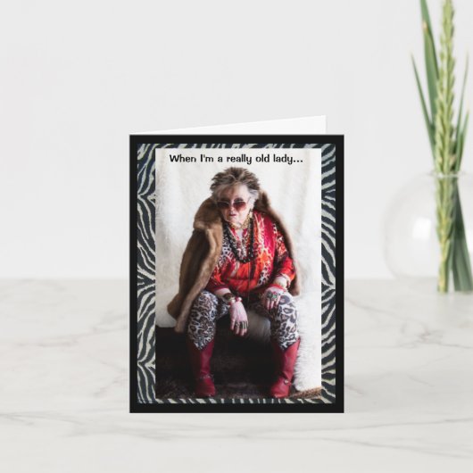 謙虚に成長する古い折り畳みグリーティングカード カード (正面)