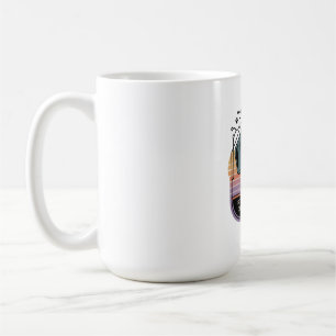 謙虚に生き、深く愛し、しっぽを振れ コーヒーマグカップ