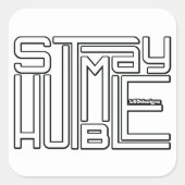 謙虚に過やる気を起こさせるごせ感動的ない スクエアシール (正面)